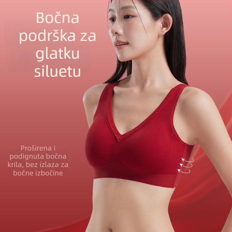 Najlon grudnjak - 3/4 košarice, tanko oblikovane čašice, bez žice, bez šavova na leđima, stil prsluka