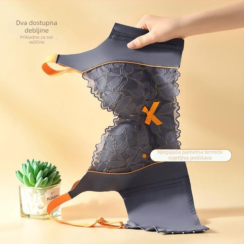 Grudnjak s košaricama 3/4, košarice oblikovane (gornje tanke, donje debele), fiksne dvostruke naramenice, stražnje petredno kopčanje