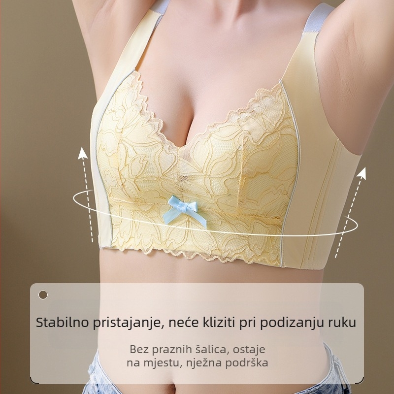 Grudnjak s košaricama 3/4, košarice oblikovane (gornje tanke, donje debele), fiksne dvostruke naramenice, stražnje petredno kopčanje