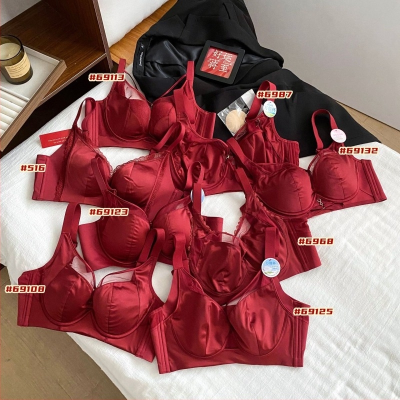 Set grudnjaka od najlona, potpuno pokrivanje, tanko oblikovane košarice, fiksne naramenice, stražnje zatvaranje s četiri reda kopči