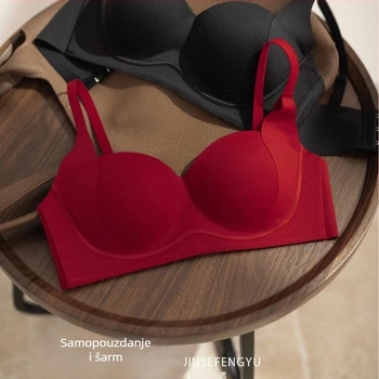 Grudnjak s bešavnom skupljanjem i dvostrukim podizanjem, prozračan i udoban; 3/4 košarica, tanko oblikovana košarica, najlon materijal, fiksne dvostruke naramenice