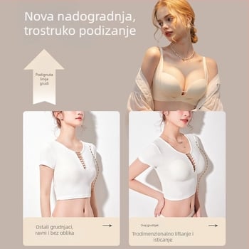 Ženski grudnjak od najlona s push-up efektom, bezšivni dizajn, srednje oblikovana košarica, diskretna podrška