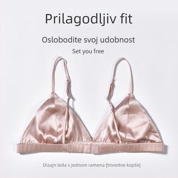 Grudnjak od svile Mulberry, trokutasti košarica, bez čeličnog prstena, tanko oblikovan grudni dio, prozračan