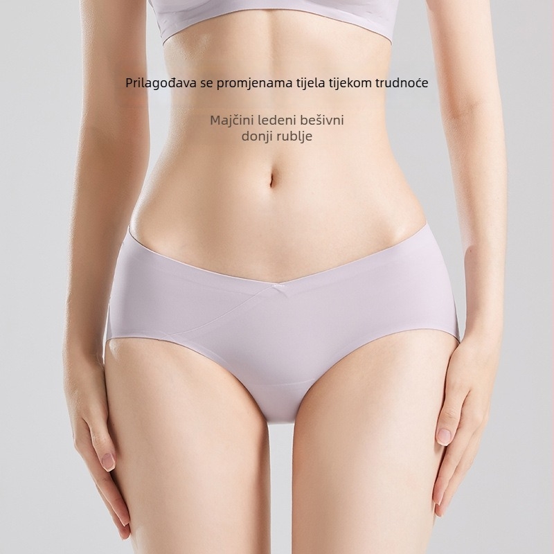 Bezšivne trudničke gaćice — prozračne, antibakterijske, od najlona, niski struk