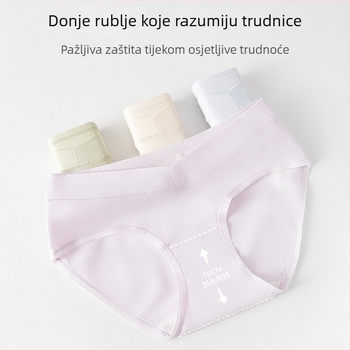 Trudničko žensko pamukasto donje rublje, srednji pojas, antibakterijsko, prozračan, 100% pamuk