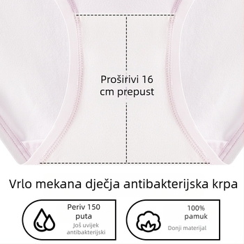 Trudničko žensko pamukasto donje rublje, srednji pojas, antibakterijsko, prozračan, 100% pamuk