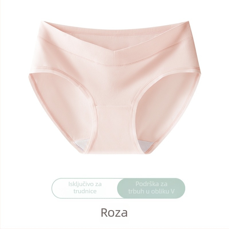 Trudničko žensko pamukasto donje rublje, srednji pojas, antibakterijsko, prozračan, 100% pamuk