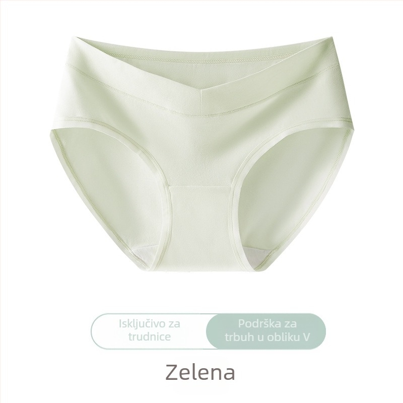 Trudničko žensko pamukasto donje rublje, srednji pojas, antibakterijsko, prozračan, 100% pamuk
