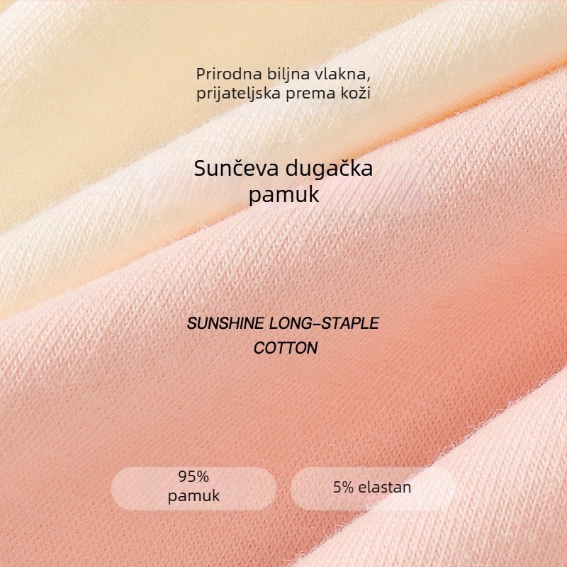 Ženske gaćice s visokim strukom i kontrolom trbuha, pamuk, produženi dio prepona, plus veličina