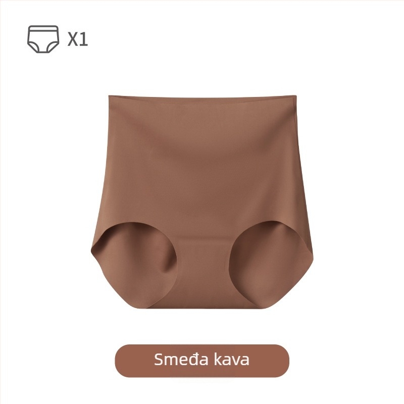 Ženske boxerice shapewear s visokim struka, bezšivne, antibakterijske, prozračne; podizanje stražnjice i kontrola trbuha; glavna tkanina Nylon/Ice Silk; podstava u području prepona: viscose.