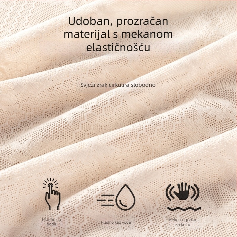 Ženske bezšivne gaćice visokog pojasa za oblikovanje, prozračne, antibakterijske, podizanje stražnjice, Jacquard čipka