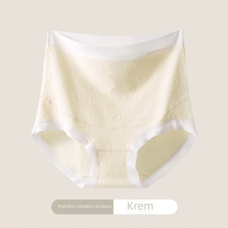 Trudničko donje rublje od pamuka jacquard, visok pojas, podrška za trbuh, 100% pamuk u preponama, za sve sezone