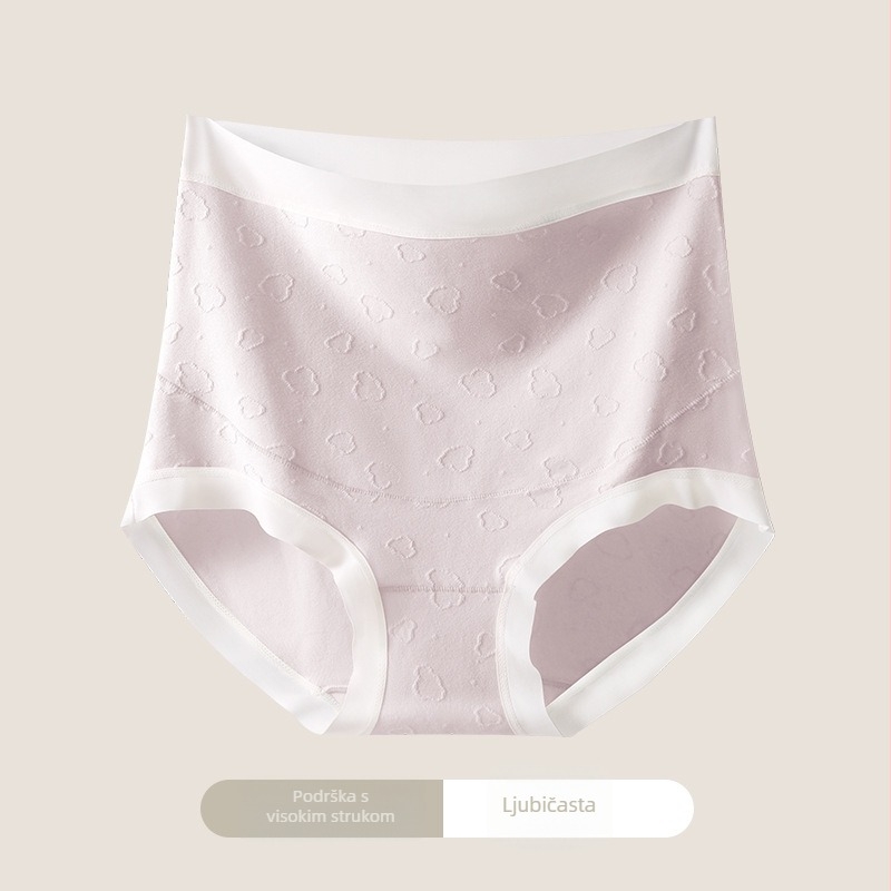 Trudničko donje rublje od pamuka jacquard, visok pojas, podrška za trbuh, 100% pamuk u preponama, za sve sezone