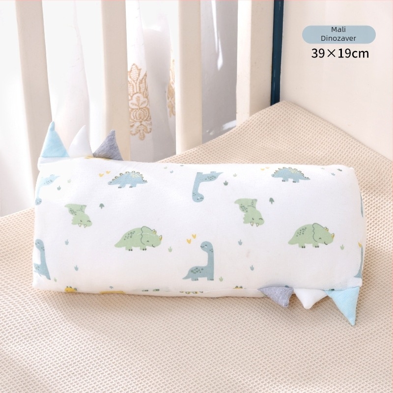 Dječji jastuk, pravokutnog oblika, s vlaknima bambusa i pamukim jezgrom, niski profil 1–5 cm, crtani stil