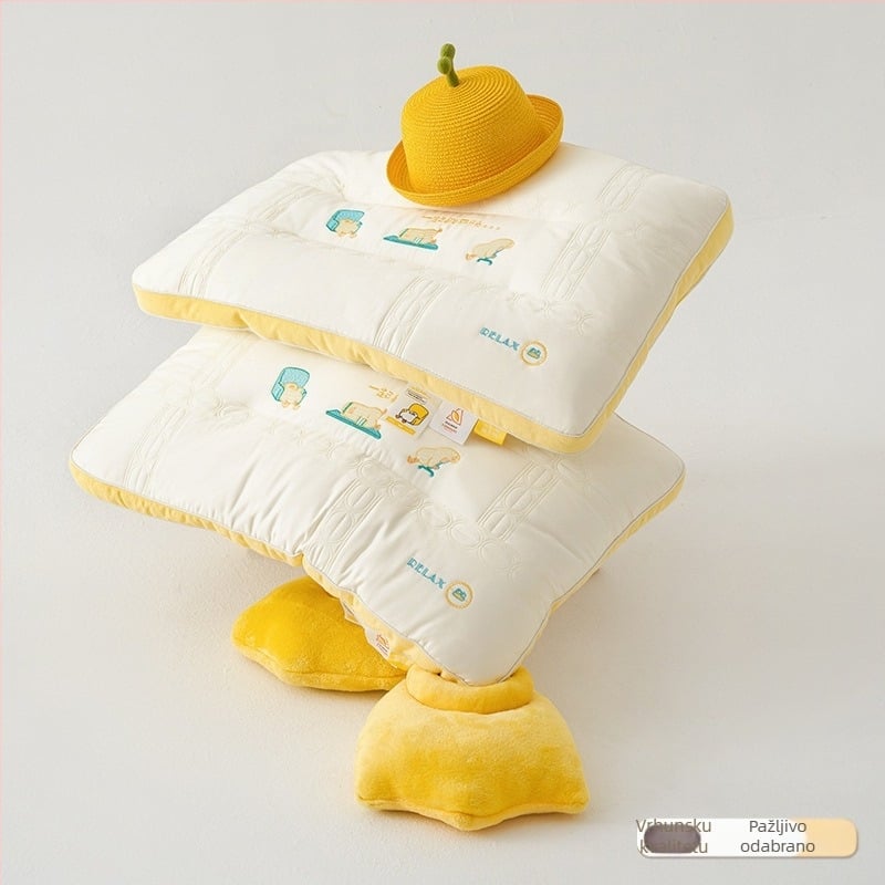 Pravougaoni jastuk s kompozitnim jastučnim jezgrom od mulberry svile za potporu vratne kralježnice, pogodna za djecu i odrasle, za jednu osobu, modalni navlaka, punjenje od poliesternih vlakana (>95%)