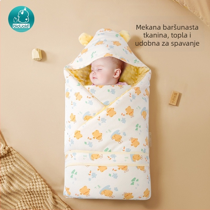 Dječja zagrljajuća deka od 100% pamuka, punjenje od poliesterskih vlakana, uzorak životinja/crtani, pogodna za dojenčad i malu djecu