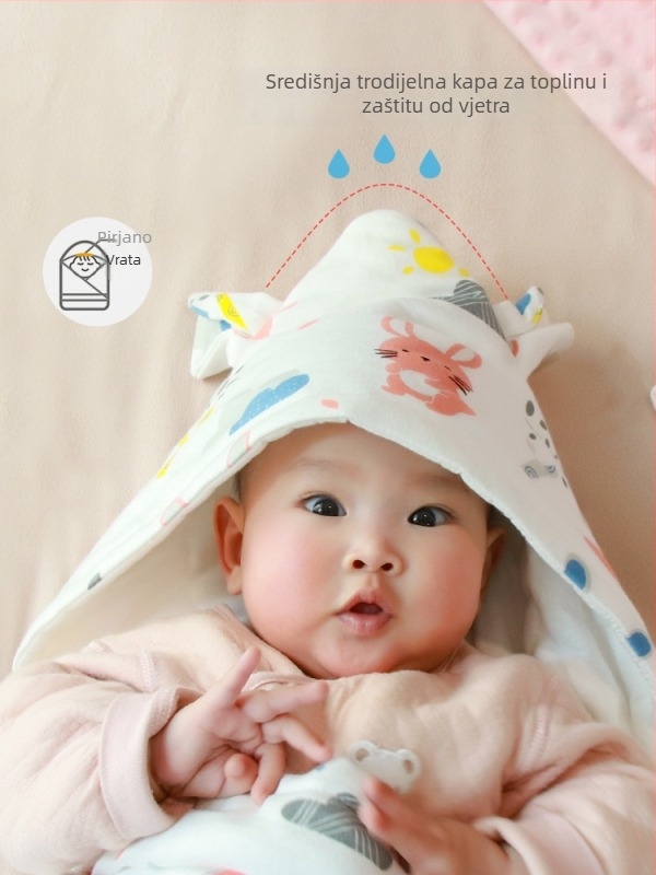 Candy Teddy dječja deka za zagrljaj — 100% pamuk, za novorođenčad, crtani motiv životinja, proljeće, jesen i zima