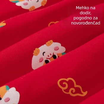 Hugging swaddle za novorođenčad, četiri godišnja doba, 100% pamuk, punjenje poliester vlakna, uzorak životinja/crtani, sigurnost klasa A