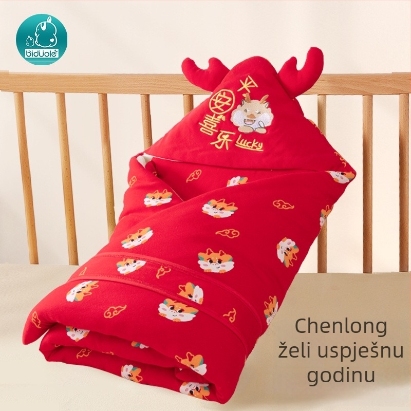 Hugging swaddle za novorođenčad, četiri godišnja doba, 100% pamuk, punjenje poliester vlakna, uzorak životinja/crtani, sigurnost klasa A