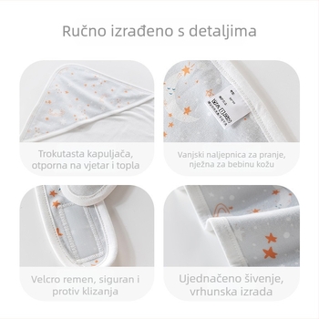 Dječja zavezna deka od čiste pamuka, karikatura uzorak, sigurnosna razina A, za bebe i malu djecu (1–3 godine), pogodna za proljeće, jesen i zimu