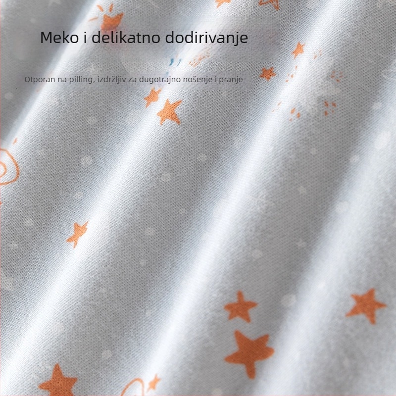 Dječja zavezna deka od čiste pamuka, karikatura uzorak, sigurnosna razina A, za bebe i malu djecu (1–3 godine), pogodna za proljeće, jesen i zimu