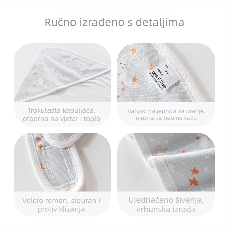 Dječja zavezna deka od čiste pamuka, karikatura uzorak, sigurnosna razina A, za bebe i malu djecu (1–3 godine), pogodna za proljeće, jesen i zimu