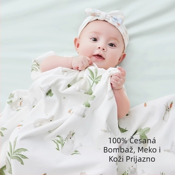 Swaddle wrap za novorođenčad – Betides, 100% pamuk, četiri sezone, životinjski uzorak, pogodno za novorođenčad do 80 cm
