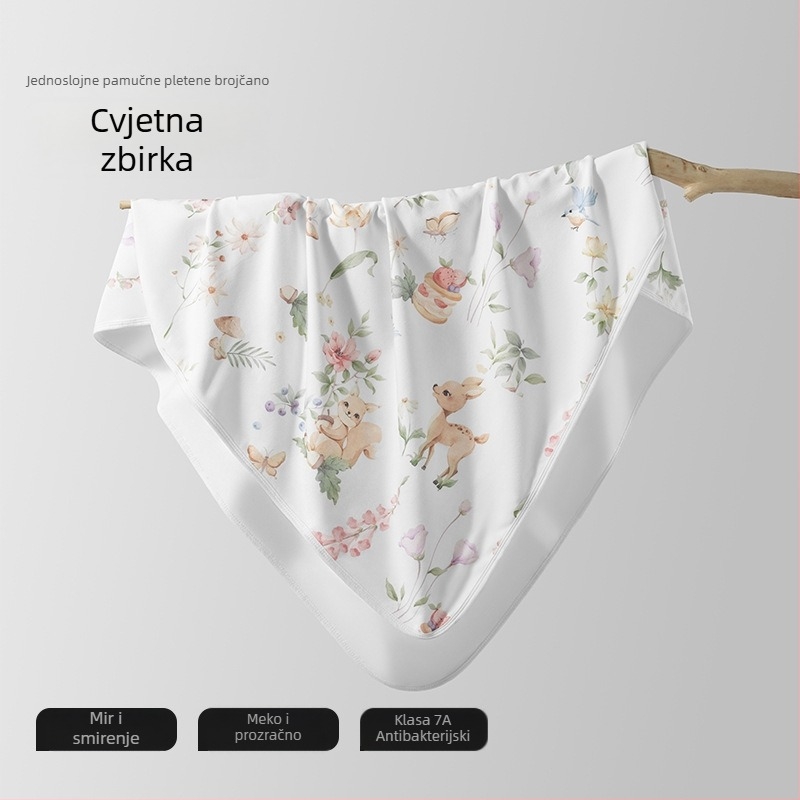 Swaddle wrap za novorođenčad – Betides, 100% pamuk, četiri sezone, životinjski uzorak, pogodno za novorođenčad do 80 cm