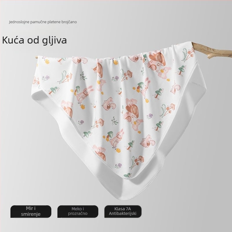 Swaddle wrap za novorođenčad – Betides, 100% pamuk, četiri sezone, životinjski uzorak, pogodno za novorođenčad do 80 cm