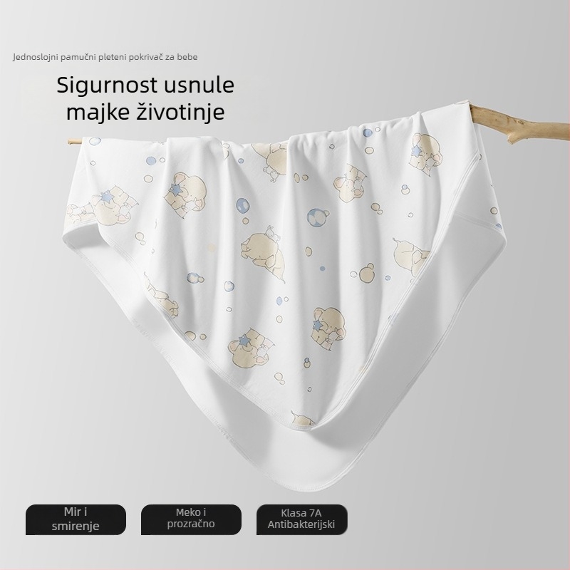 Swaddle wrap za novorođenčad – Betides, 100% pamuk, četiri sezone, životinjski uzorak, pogodno za novorođenčad do 80 cm