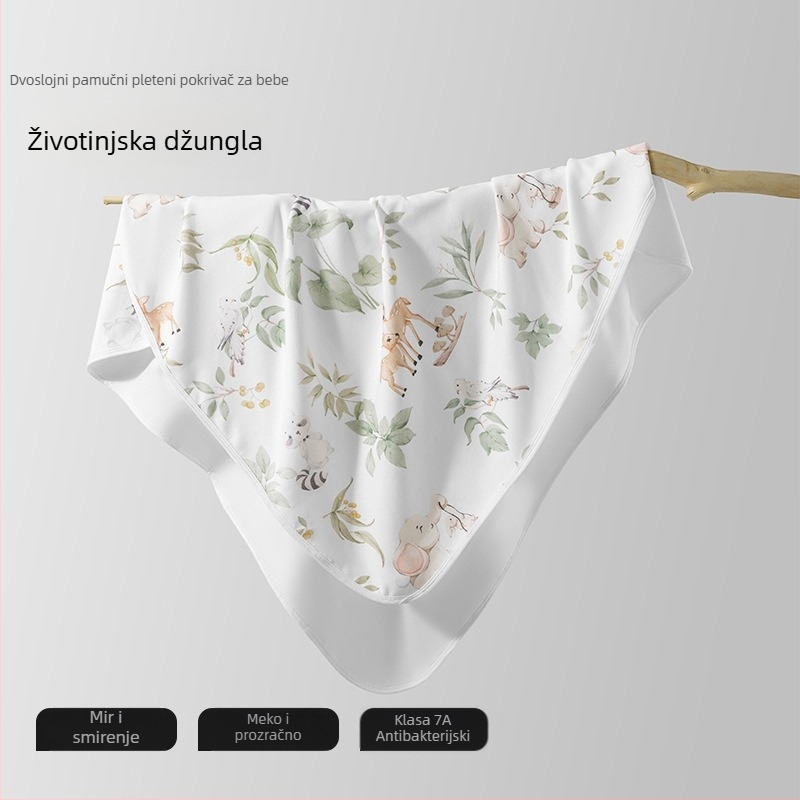 Swaddle wrap za novorođenčad – Betides, 100% pamuk, četiri sezone, životinjski uzorak, pogodno za novorođenčad do 80 cm