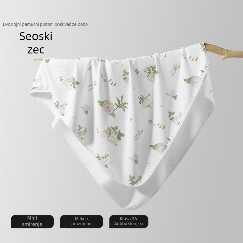 Swaddle wrap za novorođenčad – Betides, 100% pamuk, četiri sezone, životinjski uzorak, pogodno za novorođenčad do 80 cm