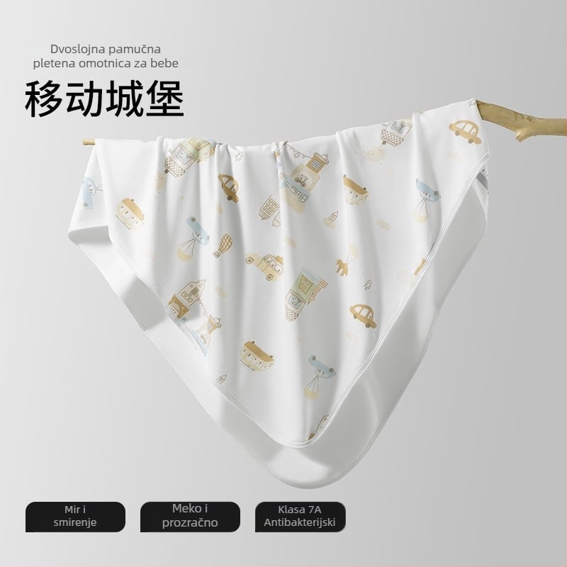 Swaddle wrap za novorođenčad – Betides, 100% pamuk, četiri sezone, životinjski uzorak, pogodno za novorođenčad do 80 cm