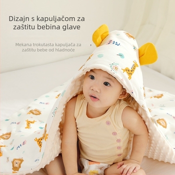 Dječja deka za grljenje — čista pamuk tkanina, punjenje Space Cotton, uzorak životinja i crtani, sigurnosna Klasa A, za jesen