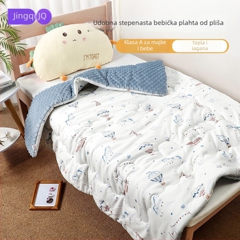 BeBi quilt s pletenom pamukom i poliesterskim punjenjem, crtani stil, proljeće i jesen, za djecu do 6 godina, težina 0,55–1,0 kg