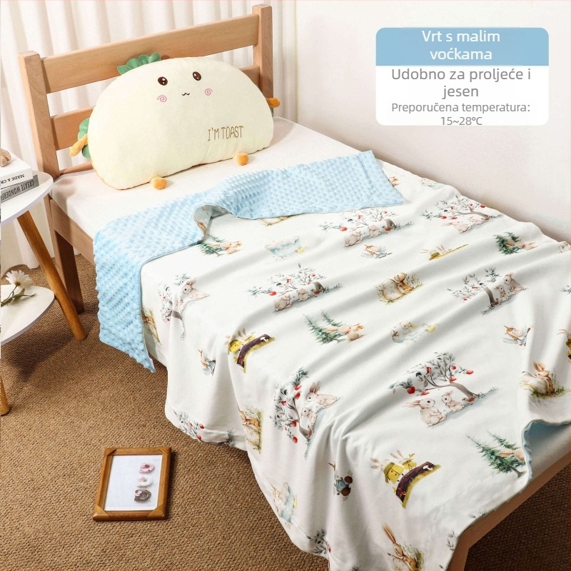 BeBi quilt s pletenom pamukom i poliesterskim punjenjem, crtani stil, proljeće i jesen, za djecu do 6 godina, težina 0,55–1,0 kg