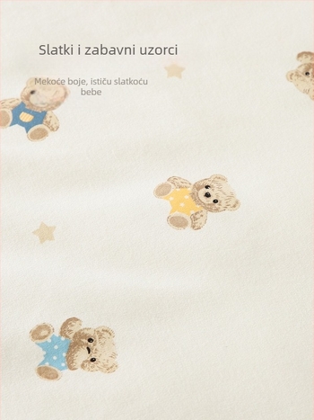 Bejbi deka od čiste pamuka s životinjskim uzorkom, punjenje poliester-pamuk, za novorođenčad do 1 godine, četiri sezone uporabe