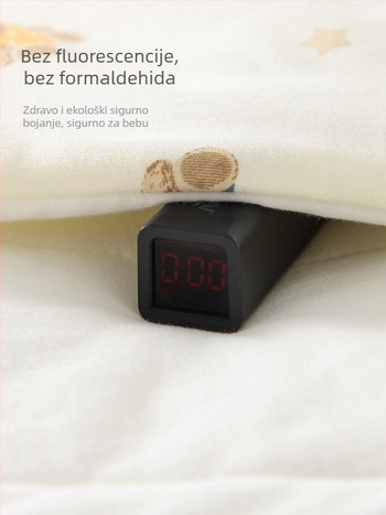 Bejbi deka od čiste pamuka s životinjskim uzorkom, punjenje poliester-pamuk, za novorođenčad do 1 godine, četiri sezone uporabe