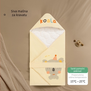 Zavinjača za novorođenče, 95% čista pamuk, punjenje kemijska vlakna, pogodna za proljeće, jesen i zimu, za novorođenčad 0–12 mjeseci