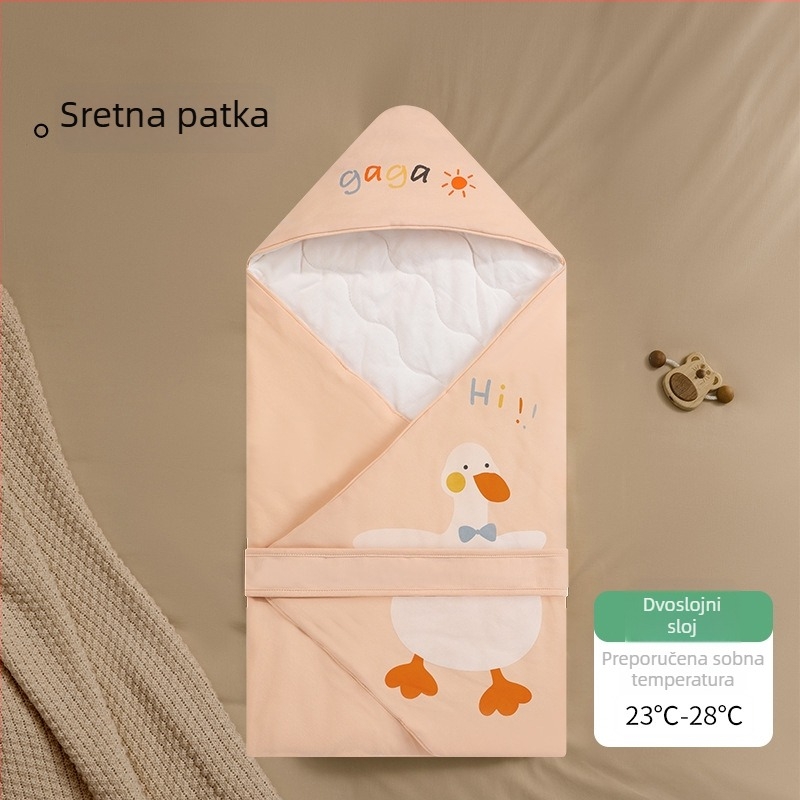 Zavinjača za novorođenče, 95% čista pamuk, punjenje kemijska vlakna, pogodna za proljeće, jesen i zimu, za novorođenčad 0–12 mjeseci