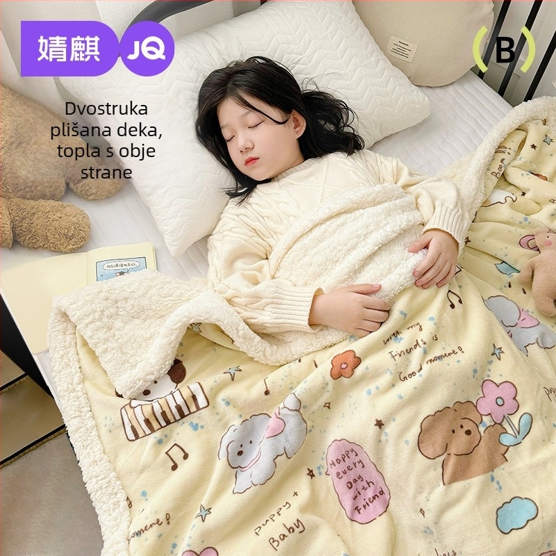 Dječja deka – mješavina materijala, 500–800 g, za djecu 1–6 godina, jesen/zima, crtani stil, prilagodljiva