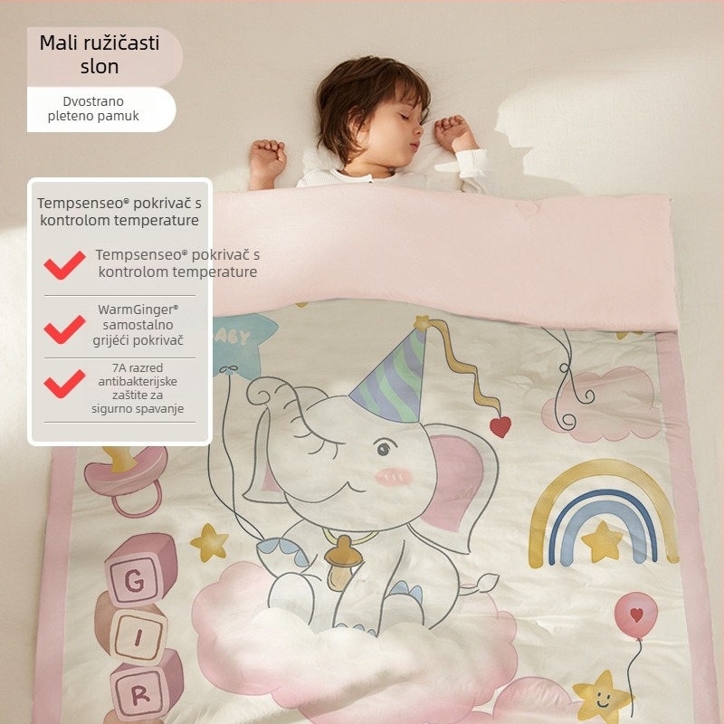 Dječji ćebe s poliester punjenjem, pleteni pamuk materijal, težine 0,55–1,0 kg, za proljeće i jesen, pogodno za djecu od 1 do 2 godine
