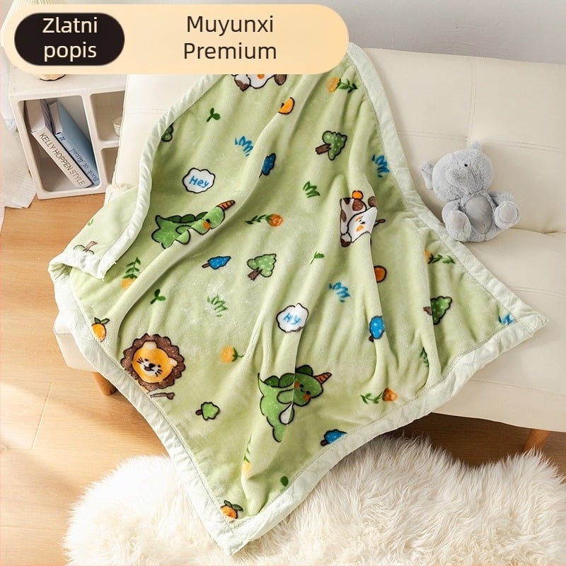 Raschel dječja deka - dvostruko slojevita, 500–800 g, 100% pamuk, za dob 3–6 godina, pogodna za sve sezone