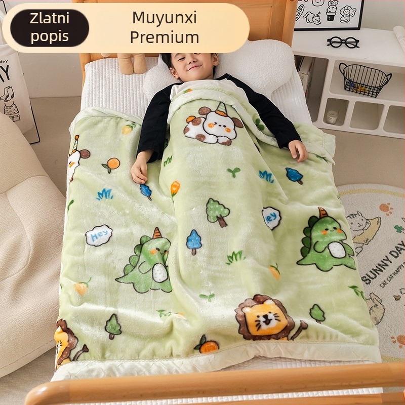 Raschel dječja deka - dvostruko slojevita, 500–800 g, 100% pamuk, za dob 3–6 godina, pogodna za sve sezone