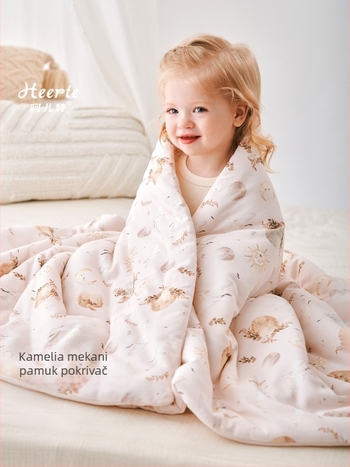 Pamučna dječja quilt‑deka za bacanje, Klasa A, za dojenčad i djecu 1–3 godine, uzorci: životinje, crtani likovi, avatar, lansirano ljeto 2025