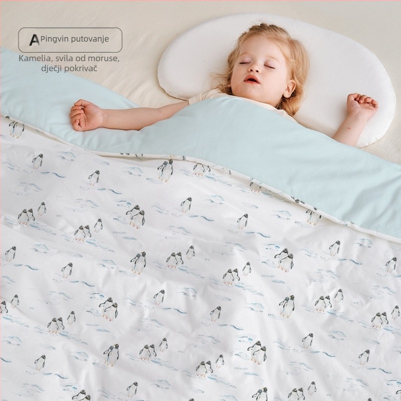Pamučna dječja quilt‑deka za bacanje, Klasa A, za dojenčad i djecu 1–3 godine, uzorci: životinje, crtani likovi, avatar, lansirano ljeto 2025