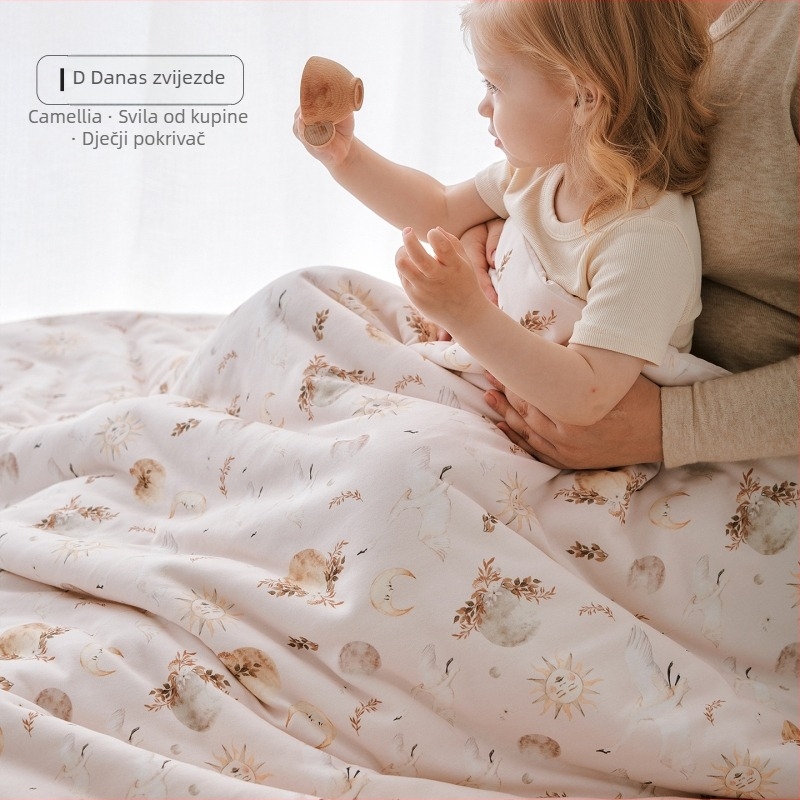 Pamučna dječja quilt‑deka za bacanje, Klasa A, za dojenčad i djecu 1–3 godine, uzorci: životinje, crtani likovi, avatar, lansirano ljeto 2025
