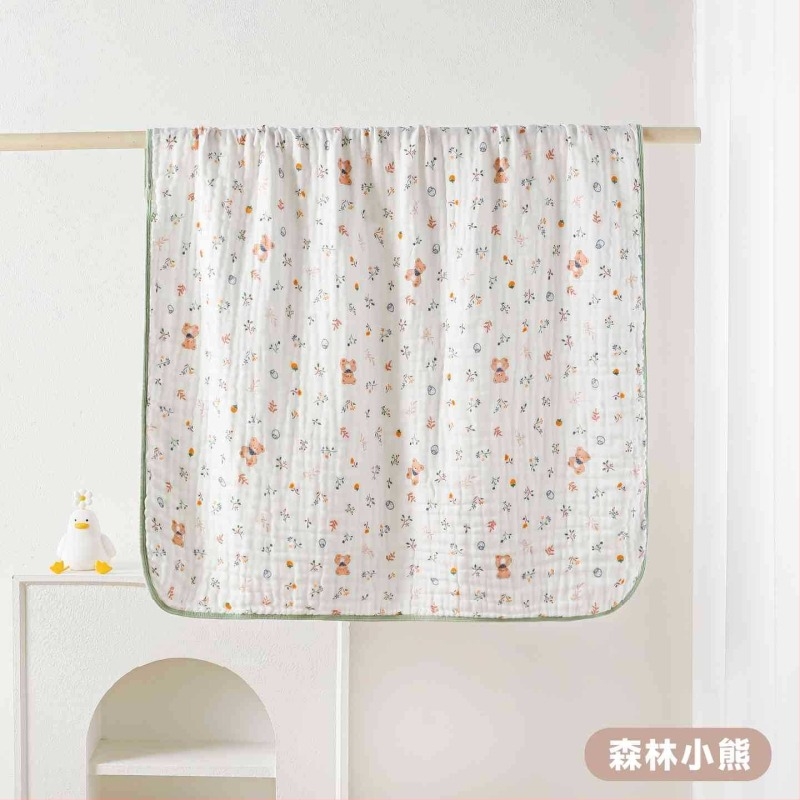 Bebin kupaći ručnik od bambus-pamučne tkanine, 50 komada, 6-slojna rubna gaz, omot za novorođenče, uzorak životinja