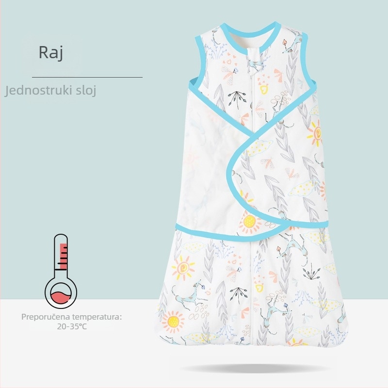 Gusće zavijanje za novorođenčad – 100% pamuk, punjenje od svile pamuk, crtani uzorak, pogodno za bebe i djecu od 1–3 godine