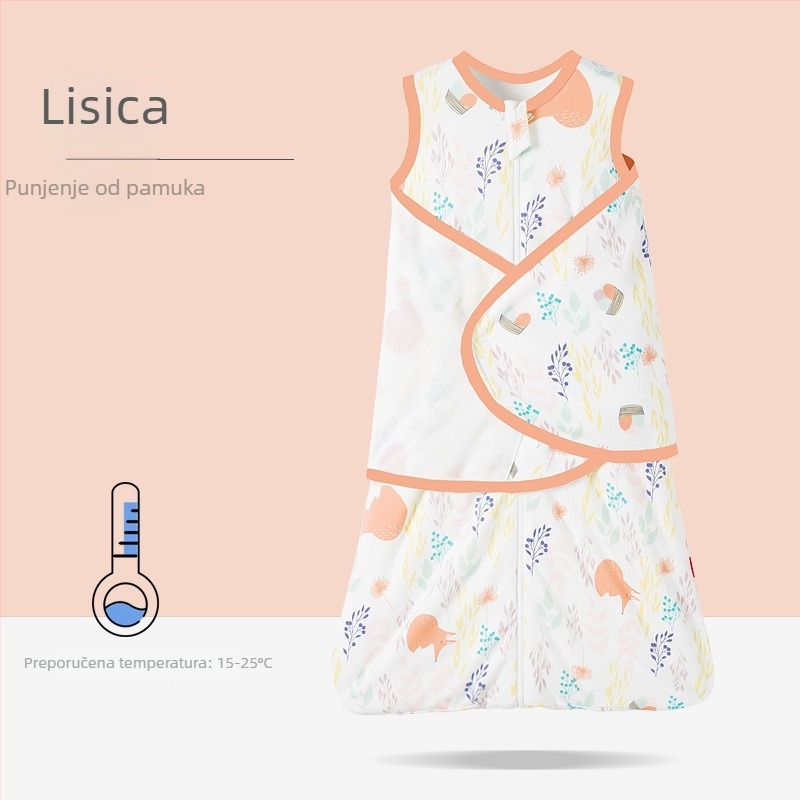 Gusće zavijanje za novorođenčad – 100% pamuk, punjenje od svile pamuk, crtani uzorak, pogodno za bebe i djecu od 1–3 godine